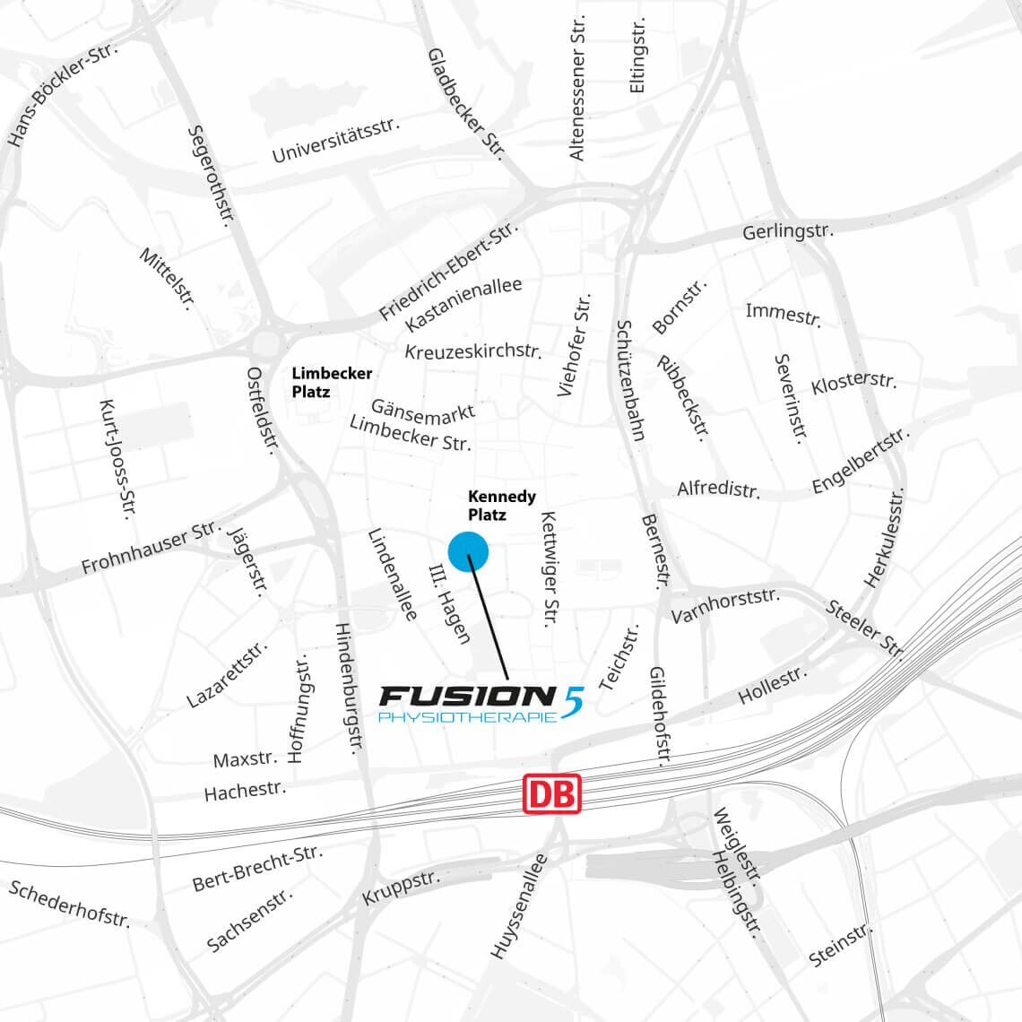Anfahrtskarte Fusion5 Physiotherapie